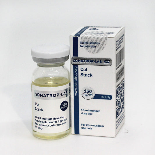 Somatrop-Lab Cut Stack (Tren.Ac, Drost.Pr, Test.Pr) 10ml/150mg/ml front packaging.