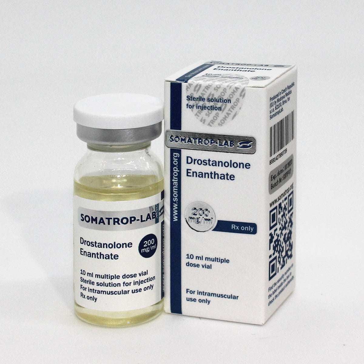 Somatrop-Lab Drostanolone Enanthate 10ml/200mg/ml front packaging.