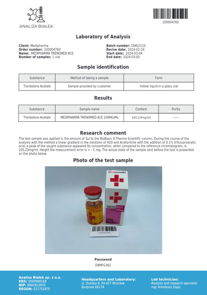 Medi Pharma Trenbolonacetat (Trenomed Ace 100) 10ml/100mg/ml