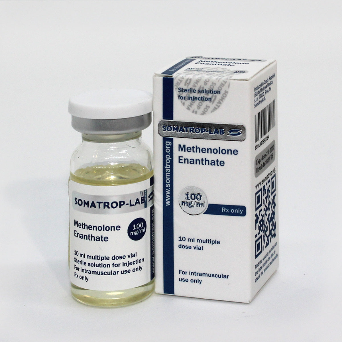 Somatrop-Lab Methenolone Enanthate 10ml/100mg/ml front packaging.