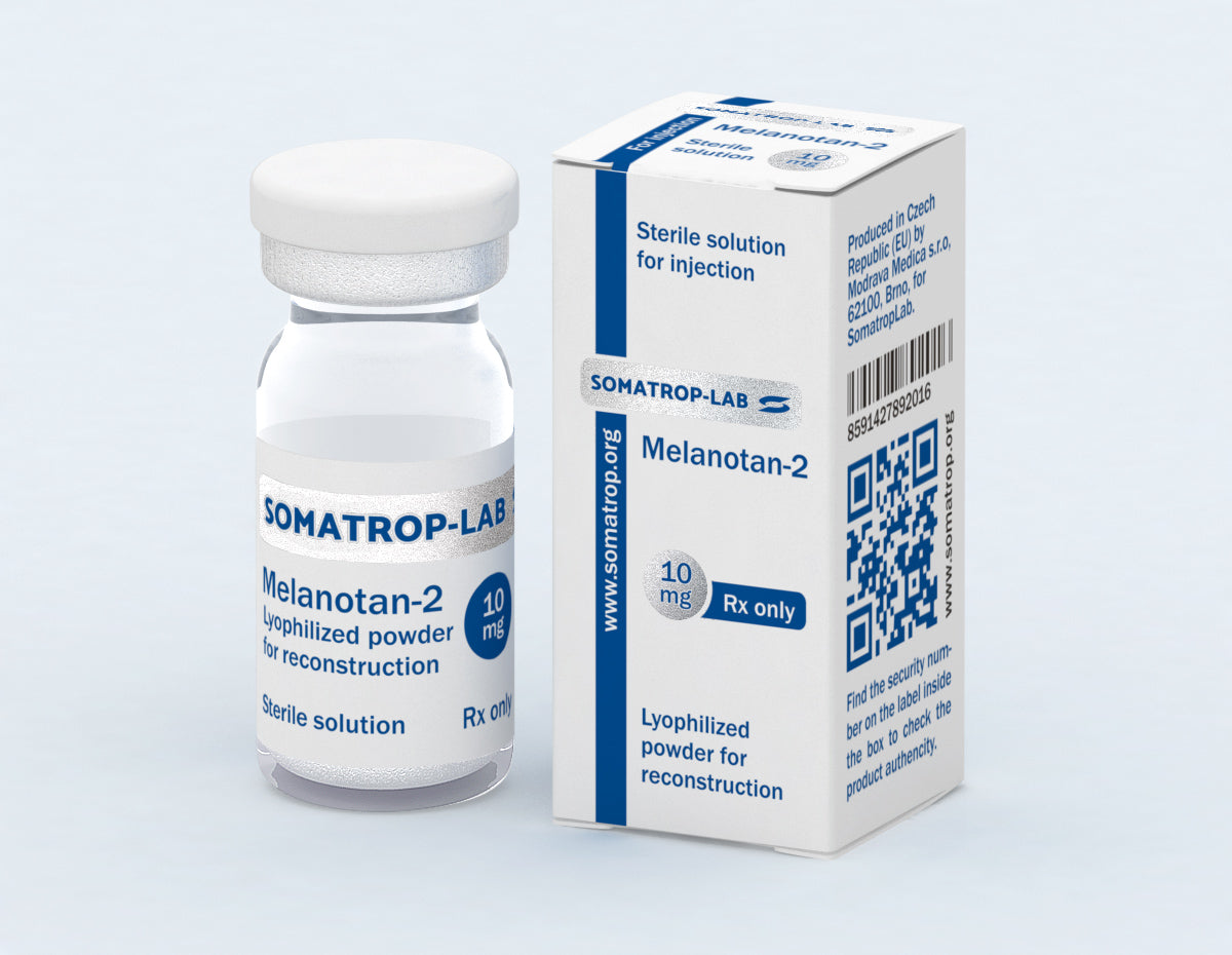 Somatrop-Lab Melanotan 2 10mg/vial front packaging.