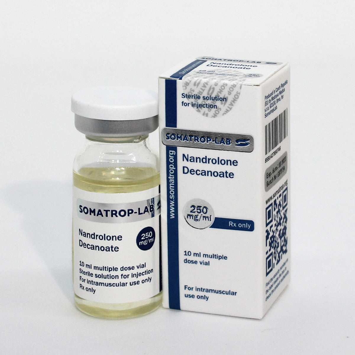 Somatrop-Lab Nandrolone Decanoate 10ml/250mg/ml front packaging.