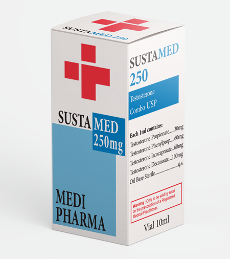 Medi Pharma Testosteronverbindung (Test.Pr, Test.Ph, Test.Is, Test.De) (Sustamed 250) 10ml/250mg/ml