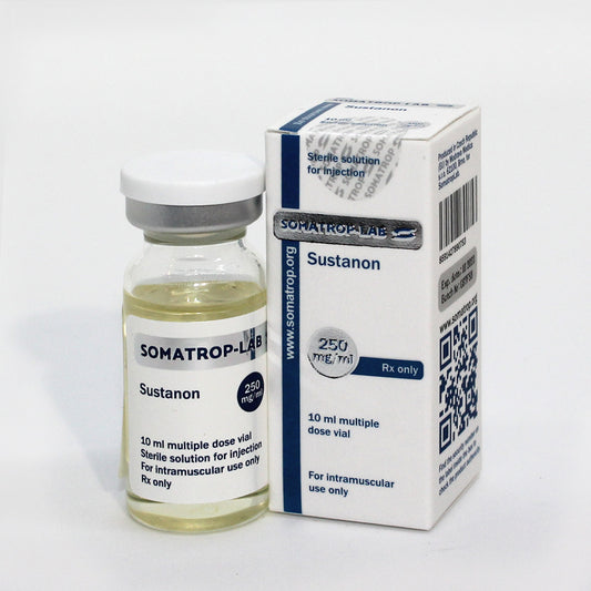 Somatrop-Lab Sustanon (Mix of testosterones) 10ml/250mg/ml front packaging.