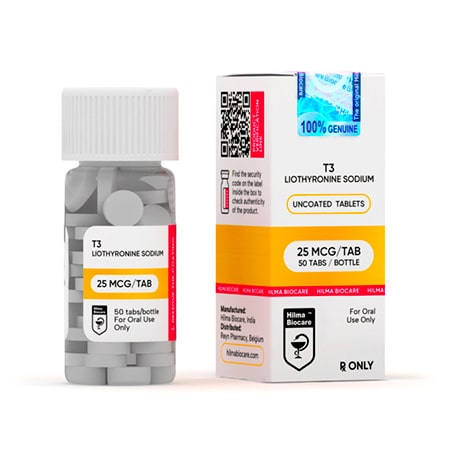 Hilma Biocare T3 (Liothyronine Sodium) 50tabs/25mcg/tab