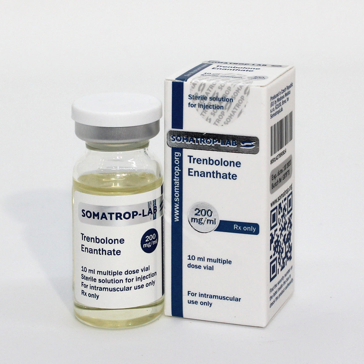Somatrop-Lab Trenbolone Enanthate: 10ml vial, 200mg/ml. Front of the packaging.