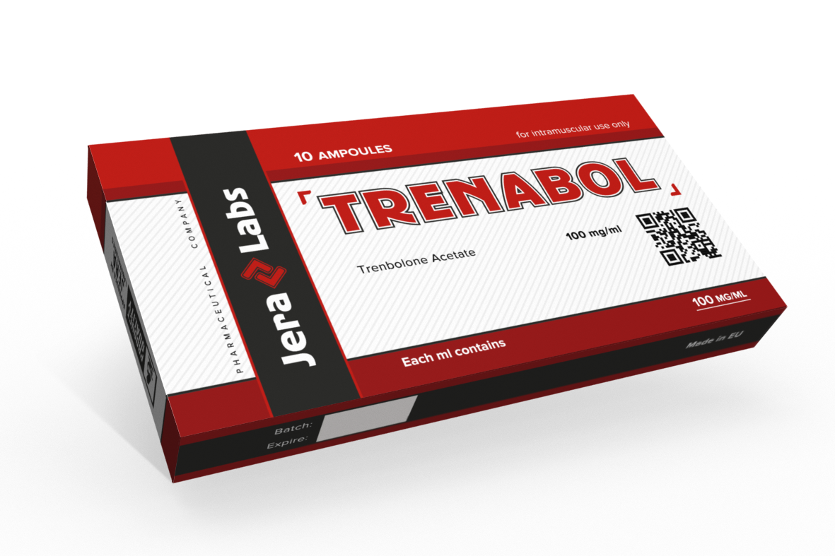 Jera Labs Trenbolone Acetate (Trenabol) 10x1ml/100mg/ml front packaging.