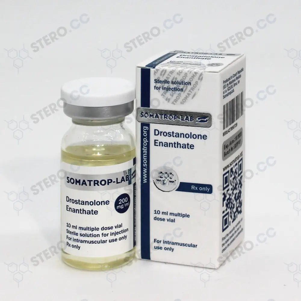 Somatrop-Lab Drostanolone Enanthate 10ml/200mg/ml front packaging.