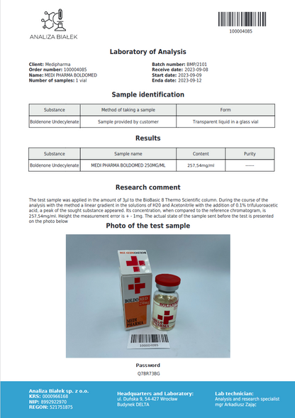 Medi Pharma Boldenon Undecylenat (Boldomed 250) 10ml/250mg/ml