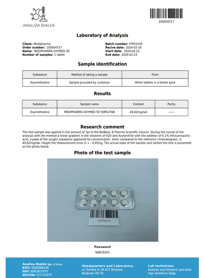Medi Pharma Oxymetholon (Oxymed 50) 100 Tabletten/50 mg/Tablette