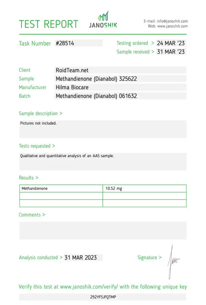 Methandienone 100Tabs/10Mg/Tab Eu Rf