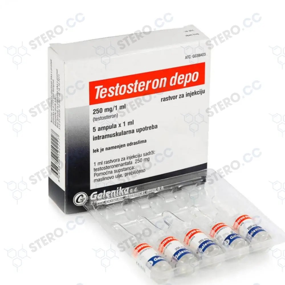 Testosterone Enanthate (Depo) 5X1Ml/250Mg/Ml Worldwide