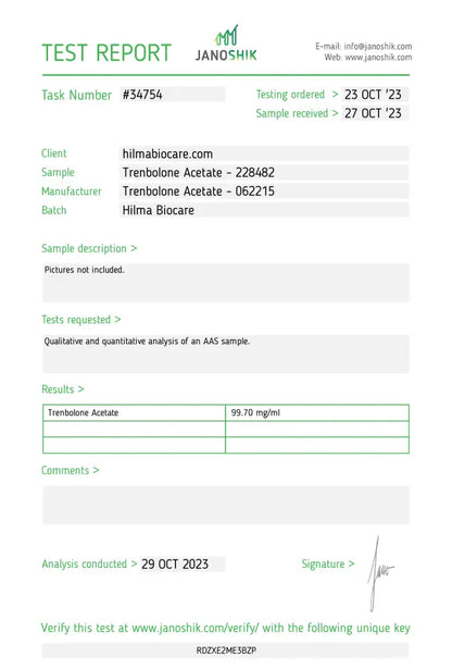 Trenbolone Acetate 10Ml/100Mg/Ml Eu Rf