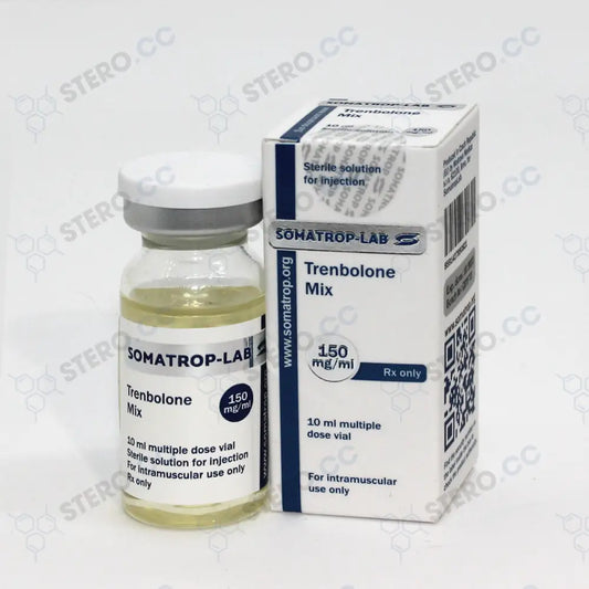 Somatrop-Lab Trenbolone Mix: 10ml vial, 150mg/ml. Front of the packaging.