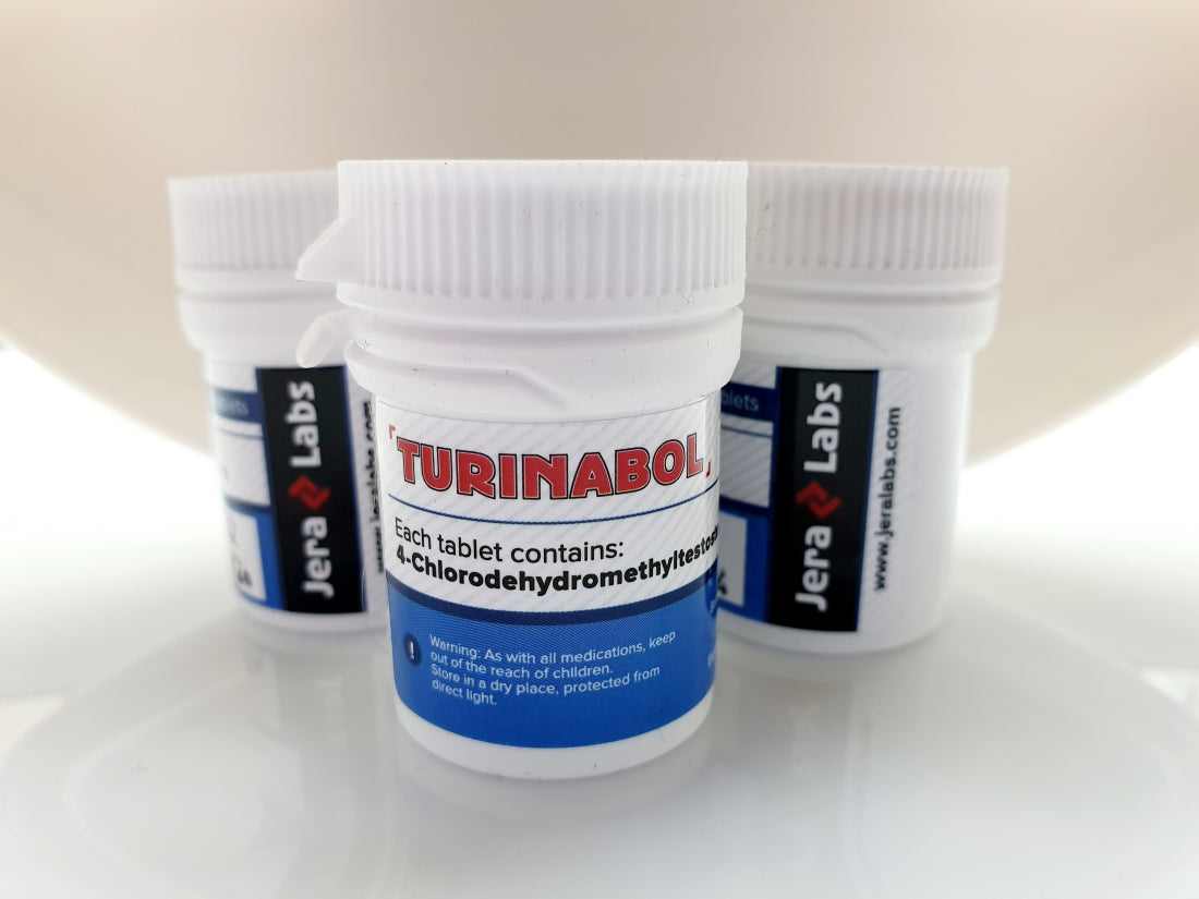Jera Labs Turinabol (Turinabol) 100 tablets, 10mg each, front packaging.